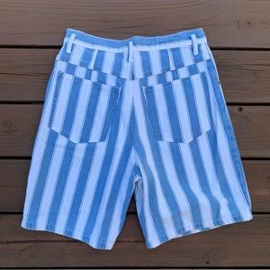 Vintage 90s Striped Jean Shorts